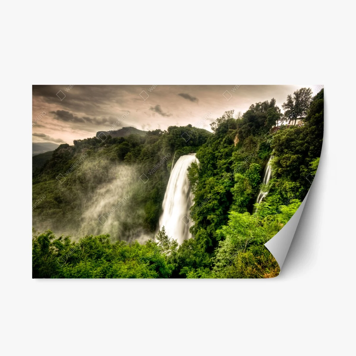 Sticker repositionnable cascade majestueuse des Cascate delle Marmore, Ombrie – Wallnifity® Sticker repositionnable cascade majestueuse des Cascate delle Marmore, Ombrie – Wallnifity®