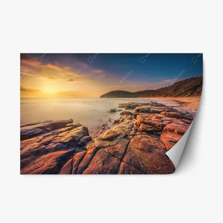 Sticker repositionnable coucher de soleil à Cala Violina – Wallnifity®