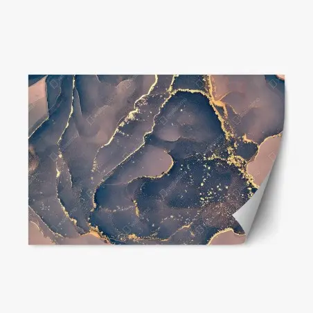 Sticker repositionnable marbre céleste aux reflets dorés – Wallnifity®