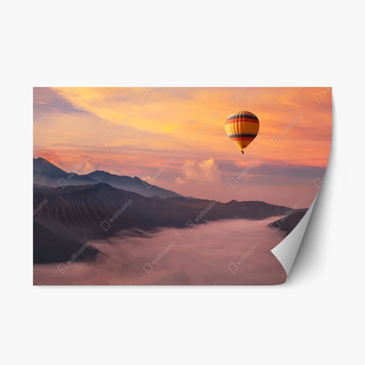 Sticker repositionnable montgolfière au-dessus de la vallée au lever du soleil – Wallnifity® Sticker repositionnable montgolfière au-dessus de la vallée au lever du soleil – Wallnifity®