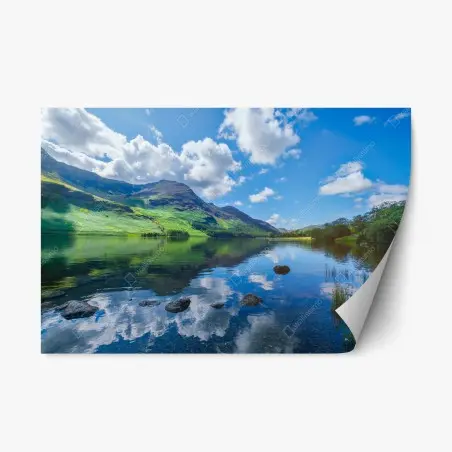 Sticker repositionnable reflets sereins du Lake District – Wallnifity®