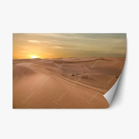 Sticker repositionnable paysage de dunes au coucher du soleil, Émirats arabes unis – Wallnifity®