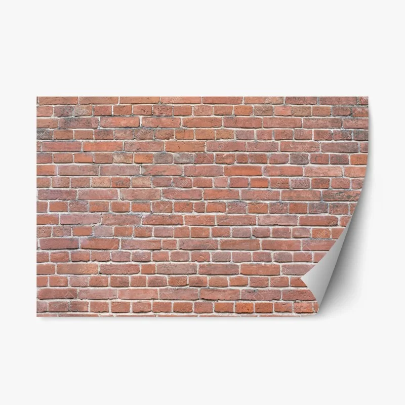 Sticker repositionnable mur de briques rouges texturé – Wallnifity® Sticker repositionnable mur de briques rouges texturé – Wallnifity®