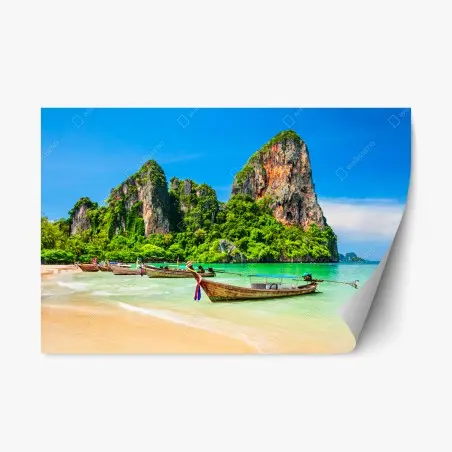Sticker repositionnable paradis côtier en Thaïlande – Wallnifity®