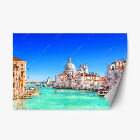 Sticker repositionnable vue ensoleillée sur le Grand Canal à Venise – Wallnifity®