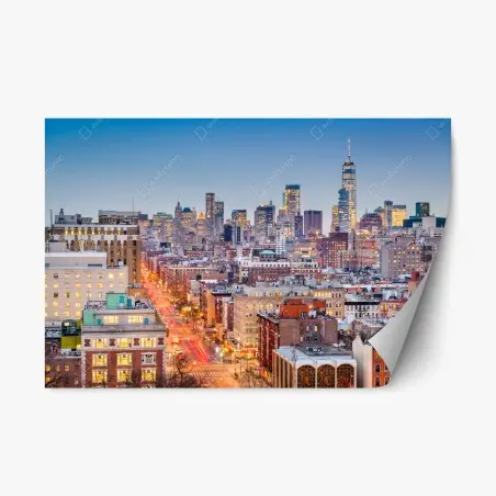 Sticker repositionnable crépuscule sur Manhattan – Wallnifity®