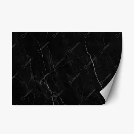 Sticker repositionnable marbre noir veiné pour décoration murale – Wallnifity®