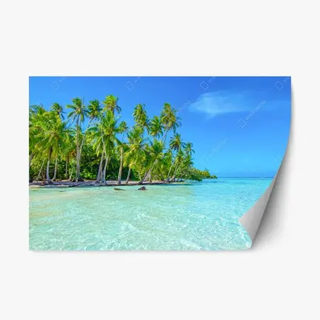 Sticker repositionnable paradis tropical au bord de l'eau – Wallnifity®