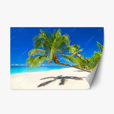 Sticker repositionnable plage tropicale sur la mer d'Andaman – Wallnifity®