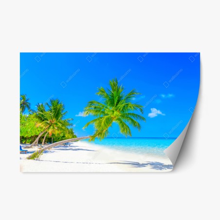 Sticker repositionnable évasion tropicale aux Maldives – Wallnifity®
