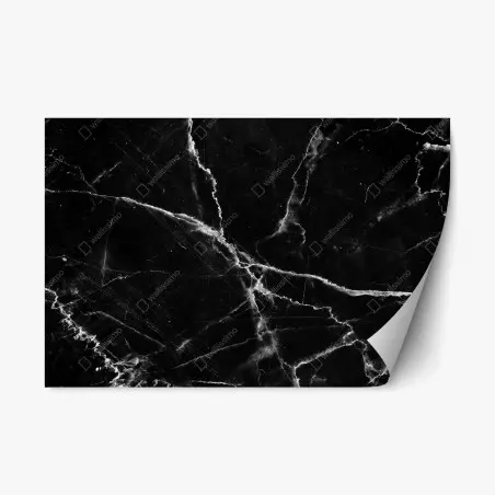 Sticker repositionnable élégance marbre noir veiné – Wallnifity®