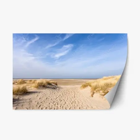 Sticker repositionnable paysage de dunes en Allemagne – Wallnifity®