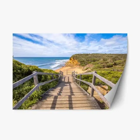 Sticker repositionnable promenade vers la plage de Bells Beach – Wallnifity®