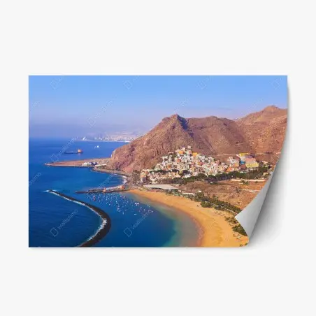 Sticker repositionnable côte ensoleillée de Las Teresitas, Tenerife – Wallnifity®