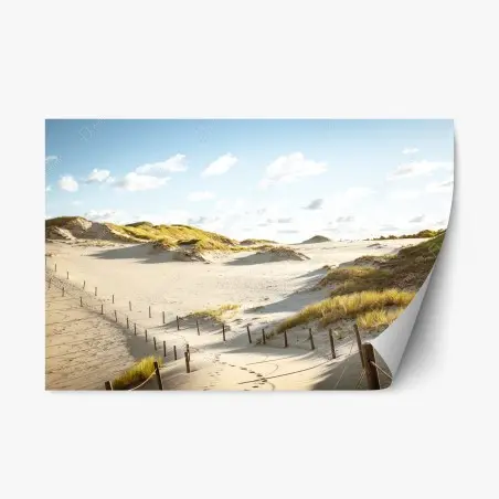 Sticker repositionnable oasis de dunes à Slowinski National Park – Wallnifity®
