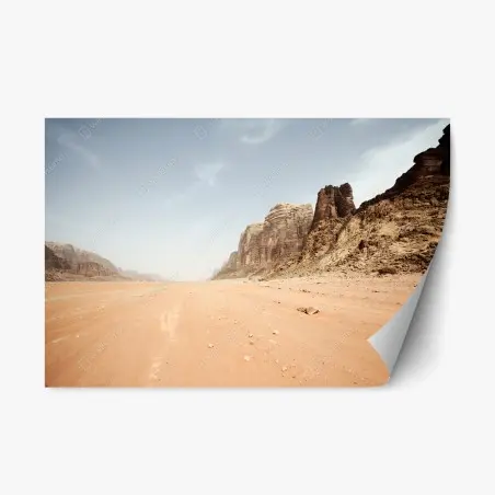 Sticker repositionnable horizon désertique à Wadi Rum – Wallnifity®
