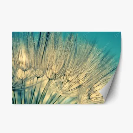 Sticker repositionnable fleur de pissenlit bleu - élégance aérienne – Wallnifity®