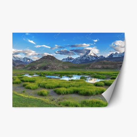 Sticker repositionnable reflets alpins de l'Himalaya – Wallnifity®