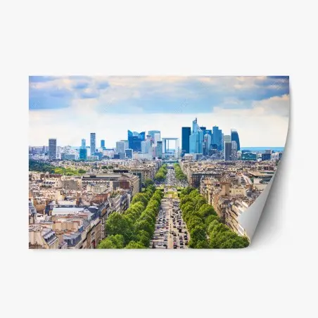 Sticker repositionnable perspective urbaine sur Paris et La Défense – Wallnifity®