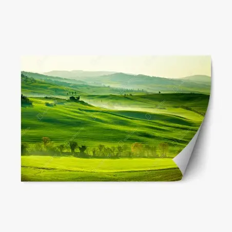 Sticker repositionnable douceur des collines de San Quirico d'Orcia, Toscane – Wallnifity®