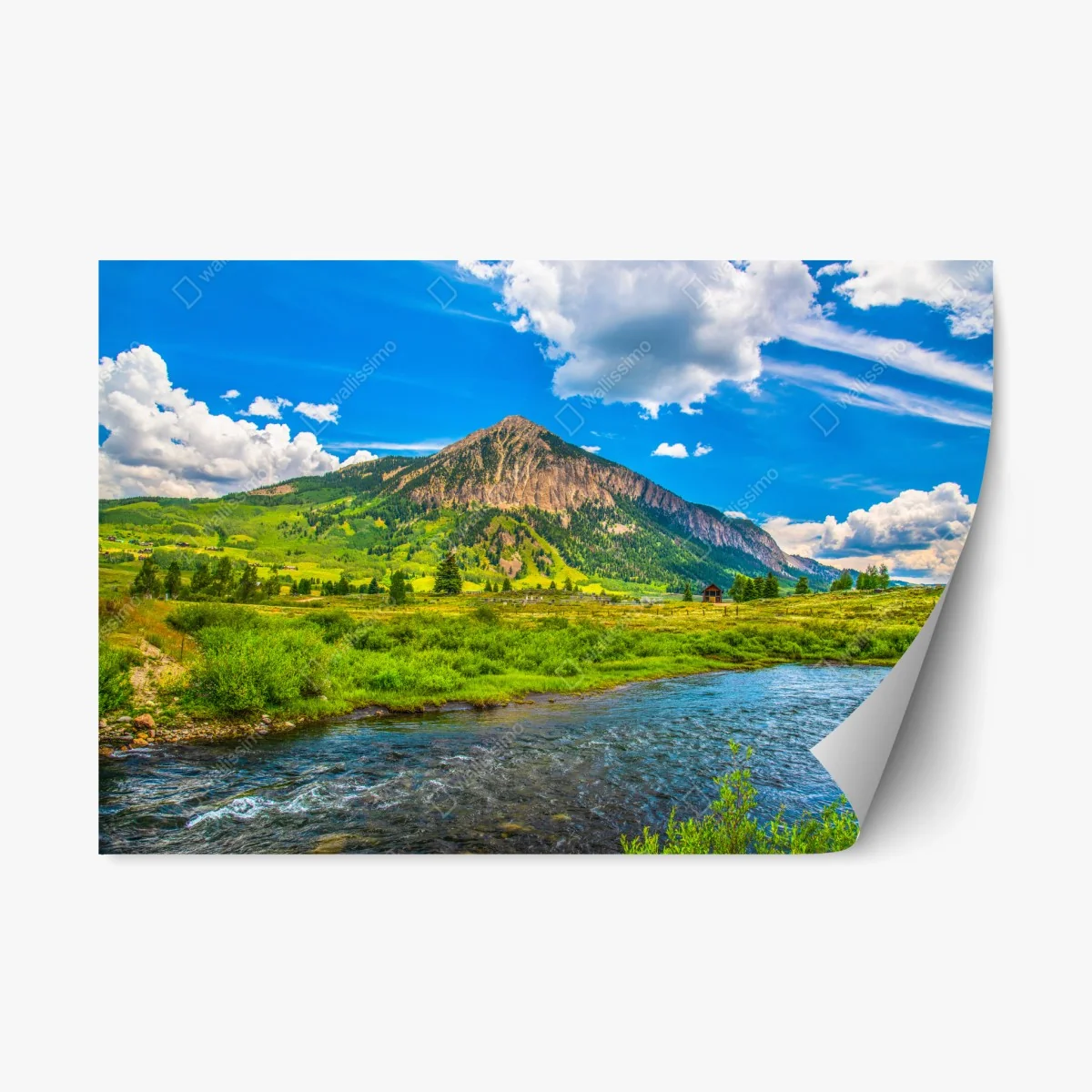 Sticker repositionnable sérénité alpine à Crested Butte – Wallnifity® Sticker repositionnable sérénité alpine à Crested Butte – Wallnifity®