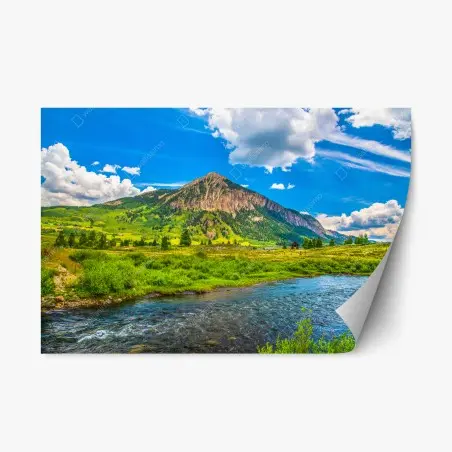 Sticker repositionnable sérénité alpine à Crested Butte – Wallnifity®