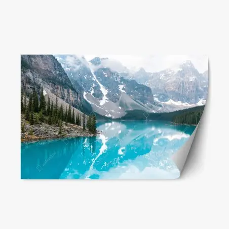 Sticker repositionnable lac turquoise de Moraine, Banff – Wallnifity®
