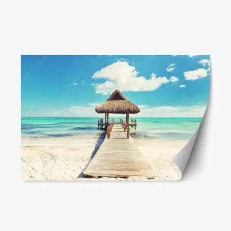 Sticker repositionnable évasion tropicale à Punta Cana – Wallnifity®