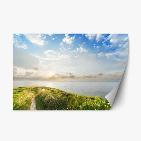 Sticker repositionnable sentier côtier au bord de la mer – Wallnifity®