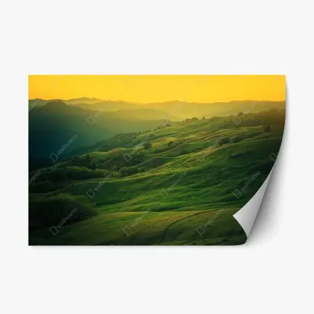 Sticker repositionnable panorama vallonné de la Californie du Nord – Wallnifity®