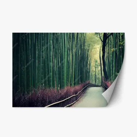 Sticker repositionnable allée de bambous d'Arashiyama, Kyoto – Wallnifity®