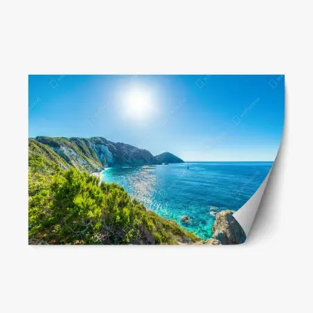 Sticker repositionnable panorama côtier de Sansone, île d'Elbe, Toscane – Wallnifity®