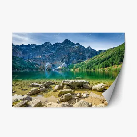 Sticker repositionnable reflets émeraude à Morskie Oko – Wallnifity®