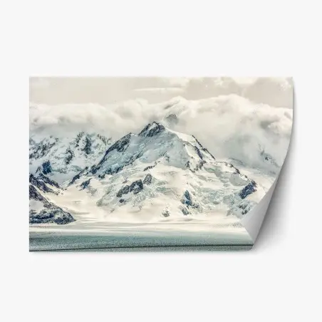 Sticker repositionnable panorama glaciaire sous les nuages – Wallnifity®