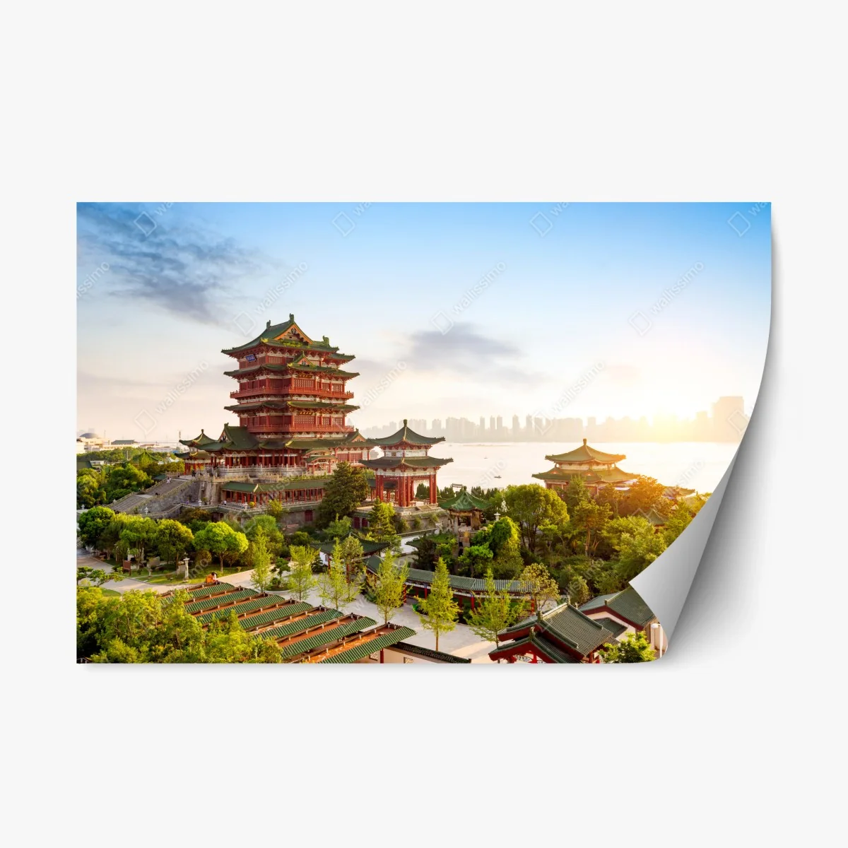 Sticker repositionnable paysage historique du pavillon de Tengwang – Wallnifity® Sticker repositionnable paysage historique du pavillon de Tengwang – Wallnifity®