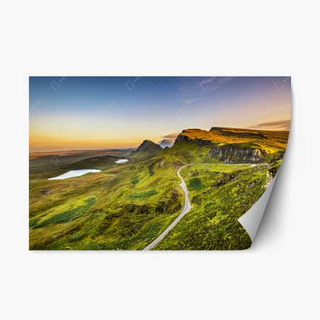 Sticker repositionnable crépuscule au Quiraing, Île de Skye – Wallnifity®
