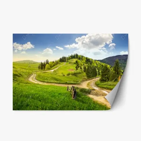 Sticker repositionnable promenade au carrefour des collines – Wallnifity®