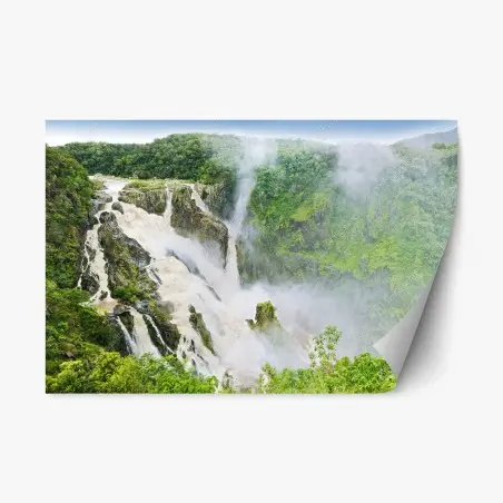 Sticker repositionnable cascade majestueuse de Barron Falls, Australie – Wallnifity®