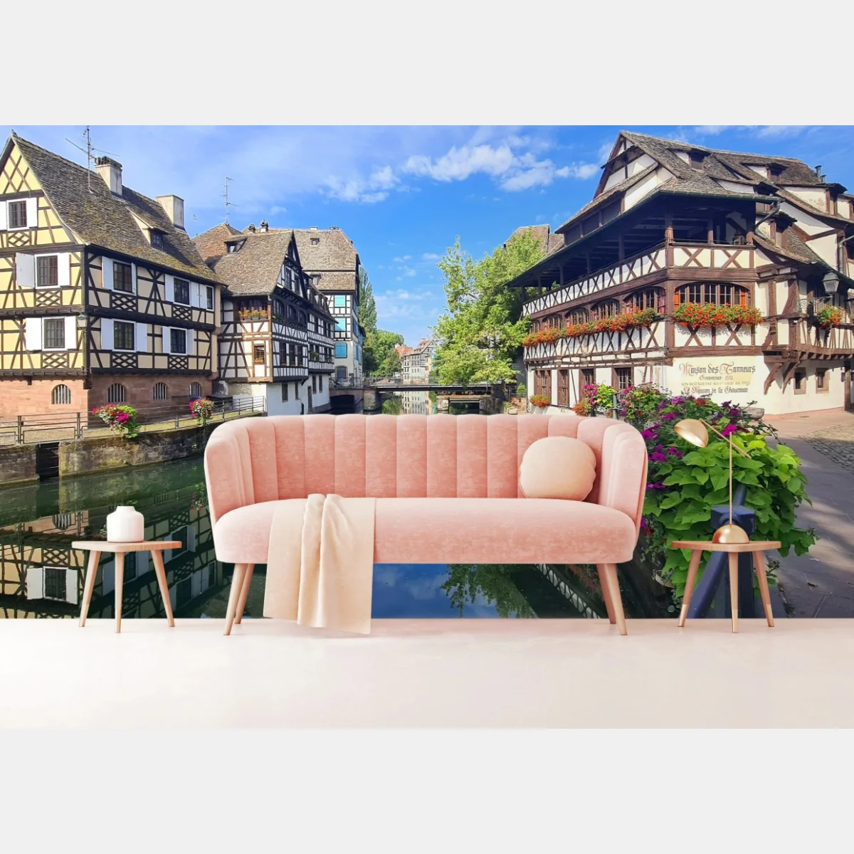 Papier peint vue pittoresque sur les maisons à colombages de Strasbourg – Wallnifity® Papier peint vue pittoresque sur les maisons à colombages de Strasbourg – Wallnifity®
