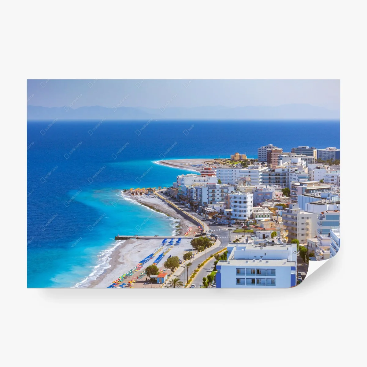 Papier peint plage colorée à Rhodes – Wallnifity® Papier peint plage colorée à Rhodes – Wallnifity®