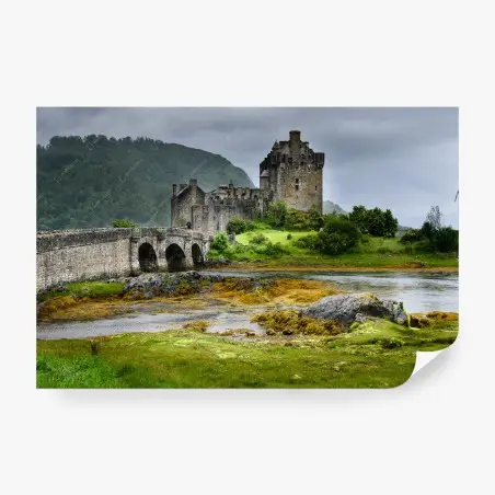 Papier peint château médiéval au bord de l'eau – Wallnifity®