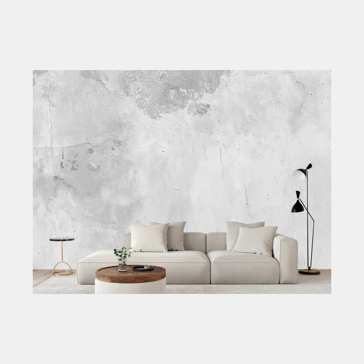 Papier peint texture murale en ciment blanc patiné – Wallnifity® Papier peint texture murale en ciment blanc patiné – Wallnifity®