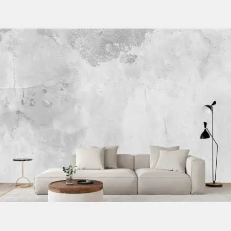 Papier peint texture murale en ciment blanc patiné – Wallnifity®