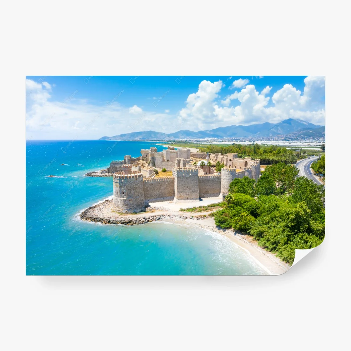 Papier peint forteresse côtière au bord de la mer – Wallnifity® Papier peint forteresse côtière au bord de la mer – Wallnifity®