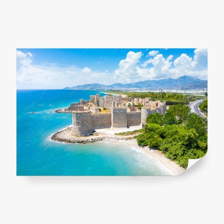 Papier peint forteresse côtière au bord de la mer – Wallnifity®