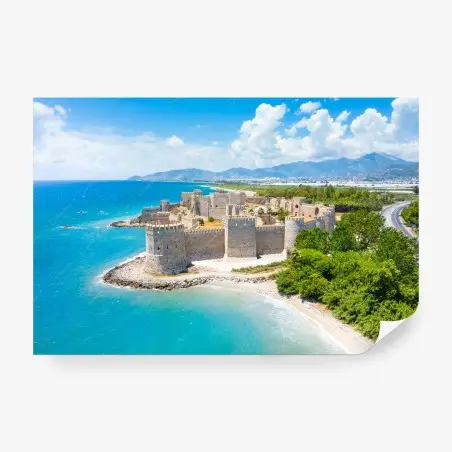 Papier peint forteresse côtière au bord de la mer – Wallnifity®