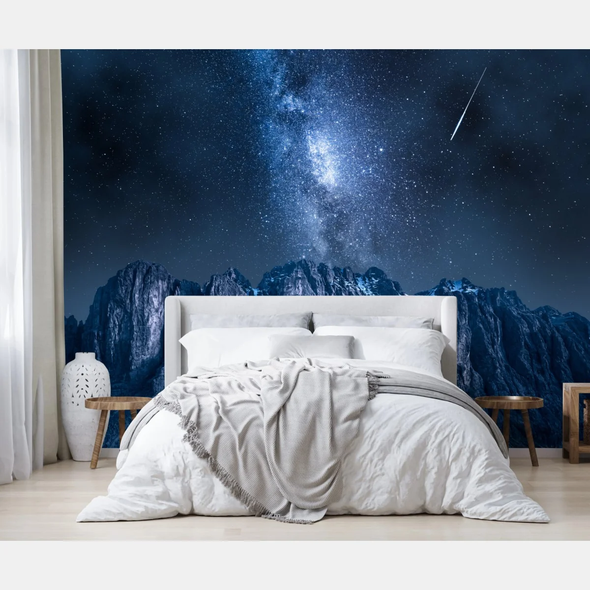 Papier peint voûte céleste au-dessus de Passo Gardena, Dolomites – Wallnifity® Papier peint voûte céleste au-dessus de Passo Gardena, Dolomites – Wallnifity®