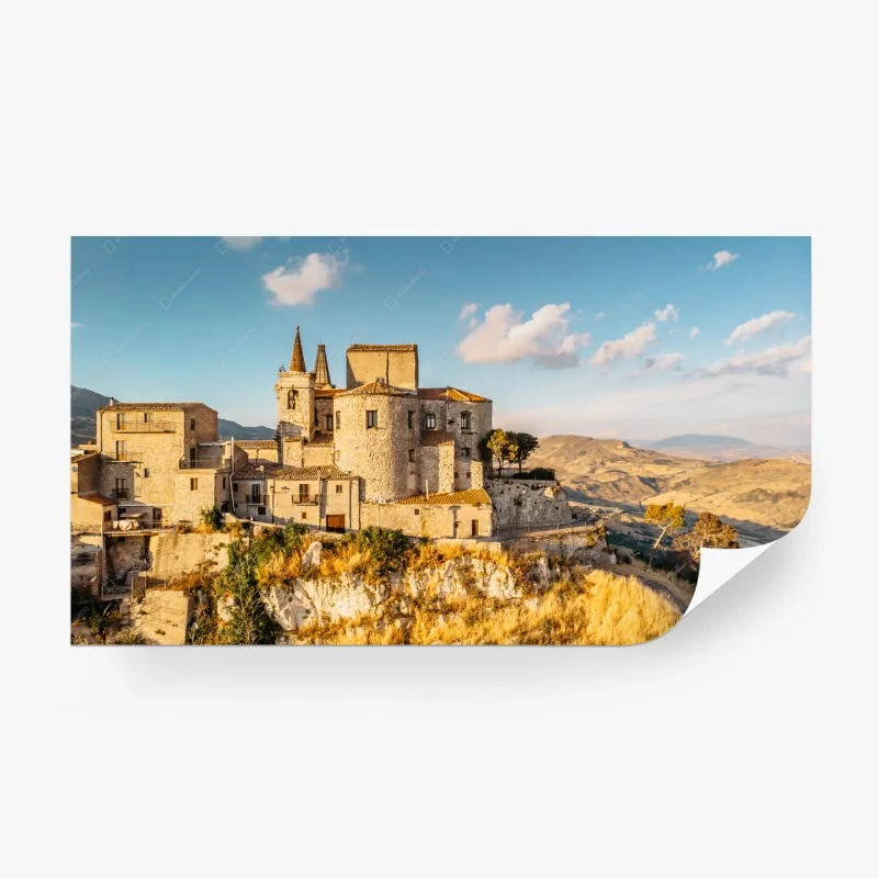 Papier peint village médiéval perché sur la colline – Wallnifity® Papier peint village médiéval perché sur la colline – Wallnifity®