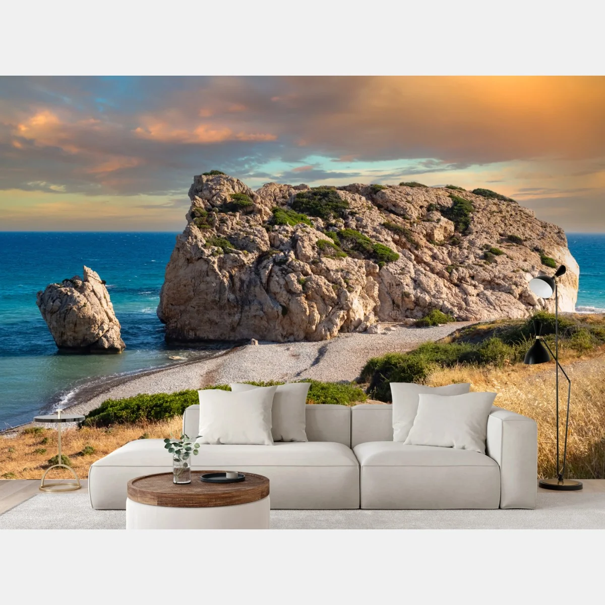 Papier peint plage mythique de Petra tou Romiou, Chypre – Wallnifity® Papier peint plage mythique de Petra tou Romiou, Chypre – Wallnifity®