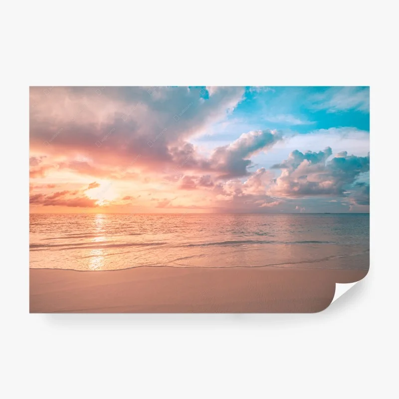 Papier peint ciel pastel au coucher de soleil sur la plage – Wallnifity® Papier peint ciel pastel au coucher de soleil sur la plage – Wallnifity®